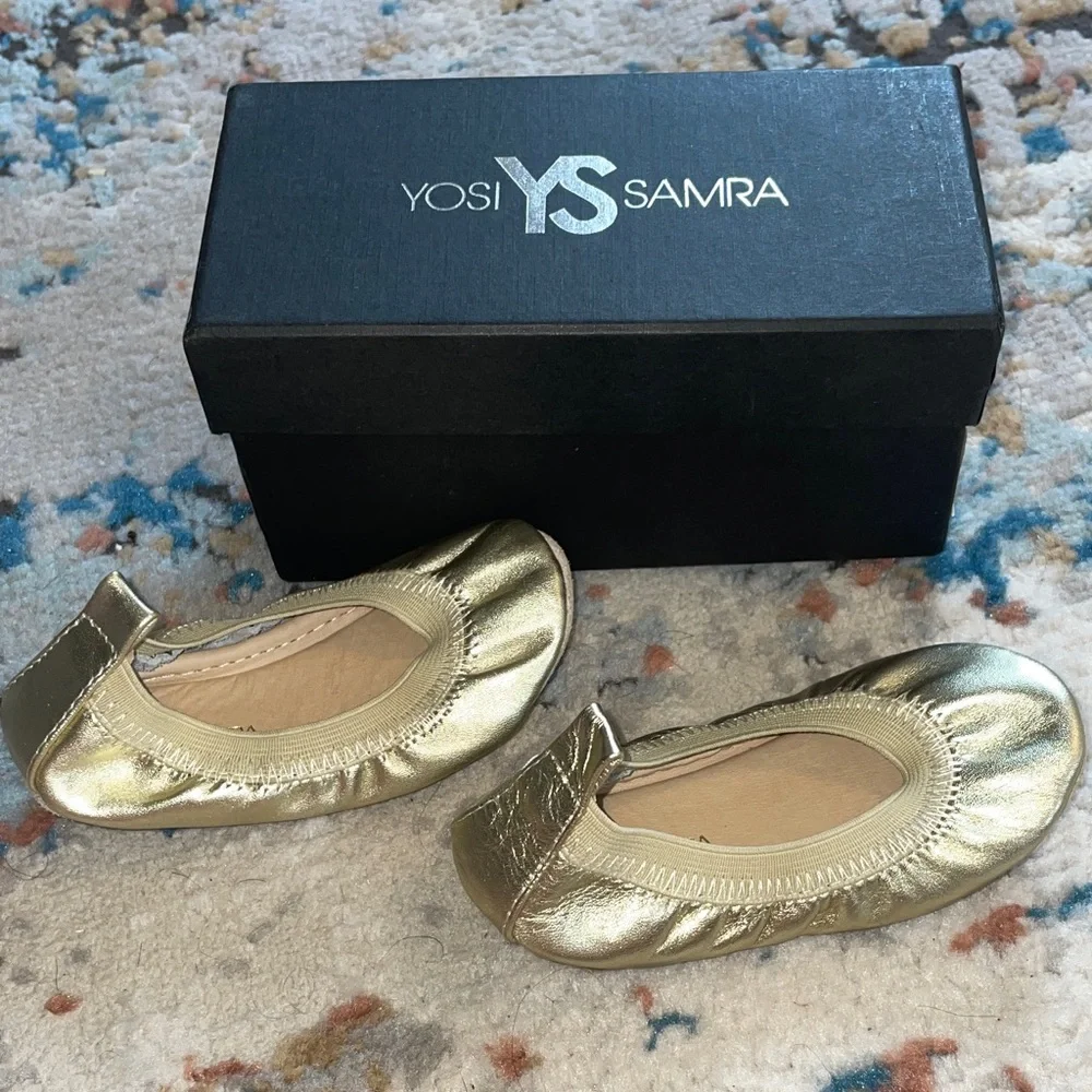 NWT Yosi Samra Gold Shoes